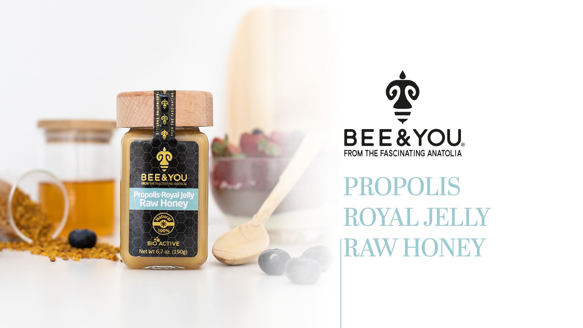 PROPOLIS ROYAL JELLY RAW HONEY Bee and You EU