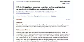 POSITIVE EFFECTS OF PROPOLIS ON ASTHMA