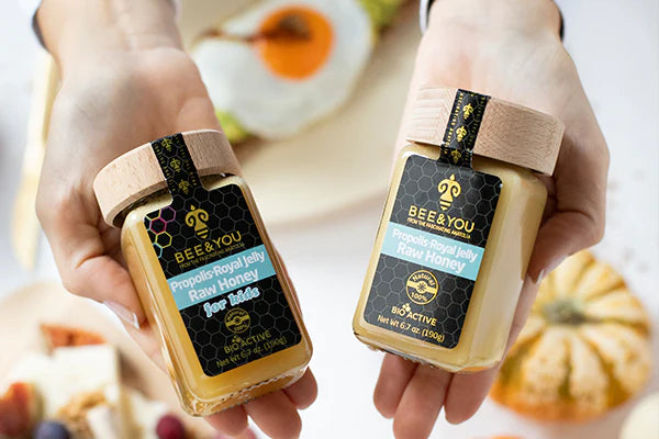 INTRODUCING BEE&YOU'S ORGANIC ROYAL JELLY PROPOLIS RAW HONEY MIX