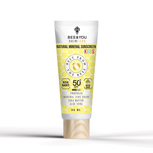 BEEYOU Skincare Crème Solaire Minérale Naturelle pour Enfants