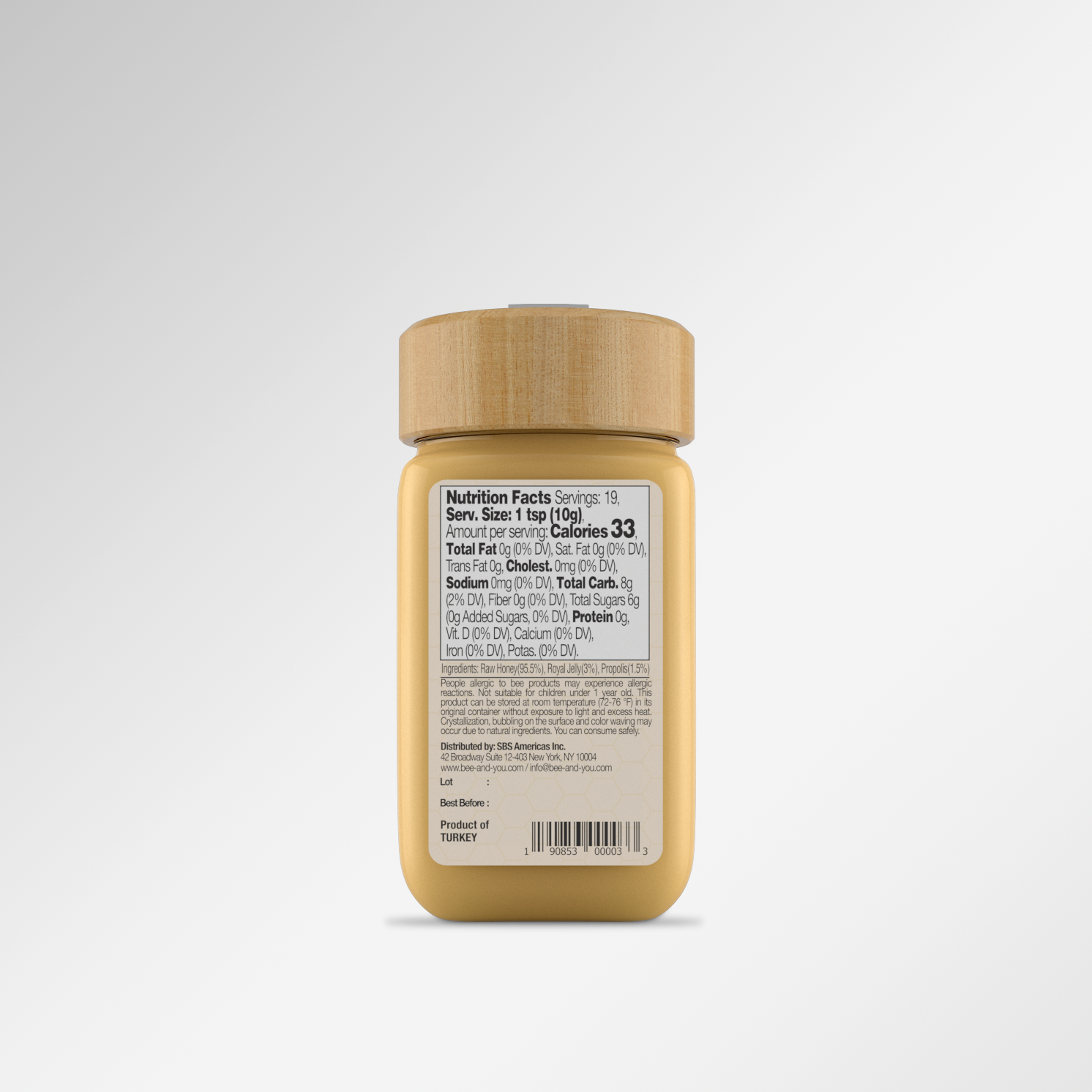 Biologische Royal Jelly Propolis rauwe honing