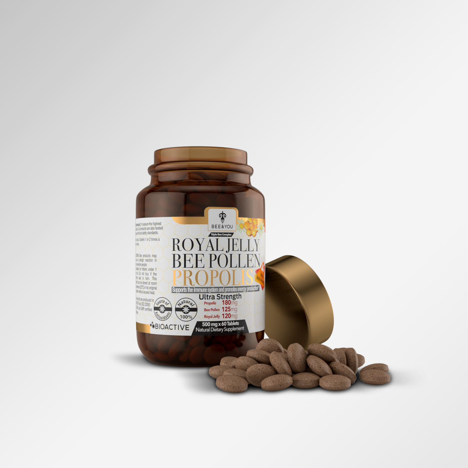 Royal Jelly Propolis Bee Pollen Tablets | Pack of 4