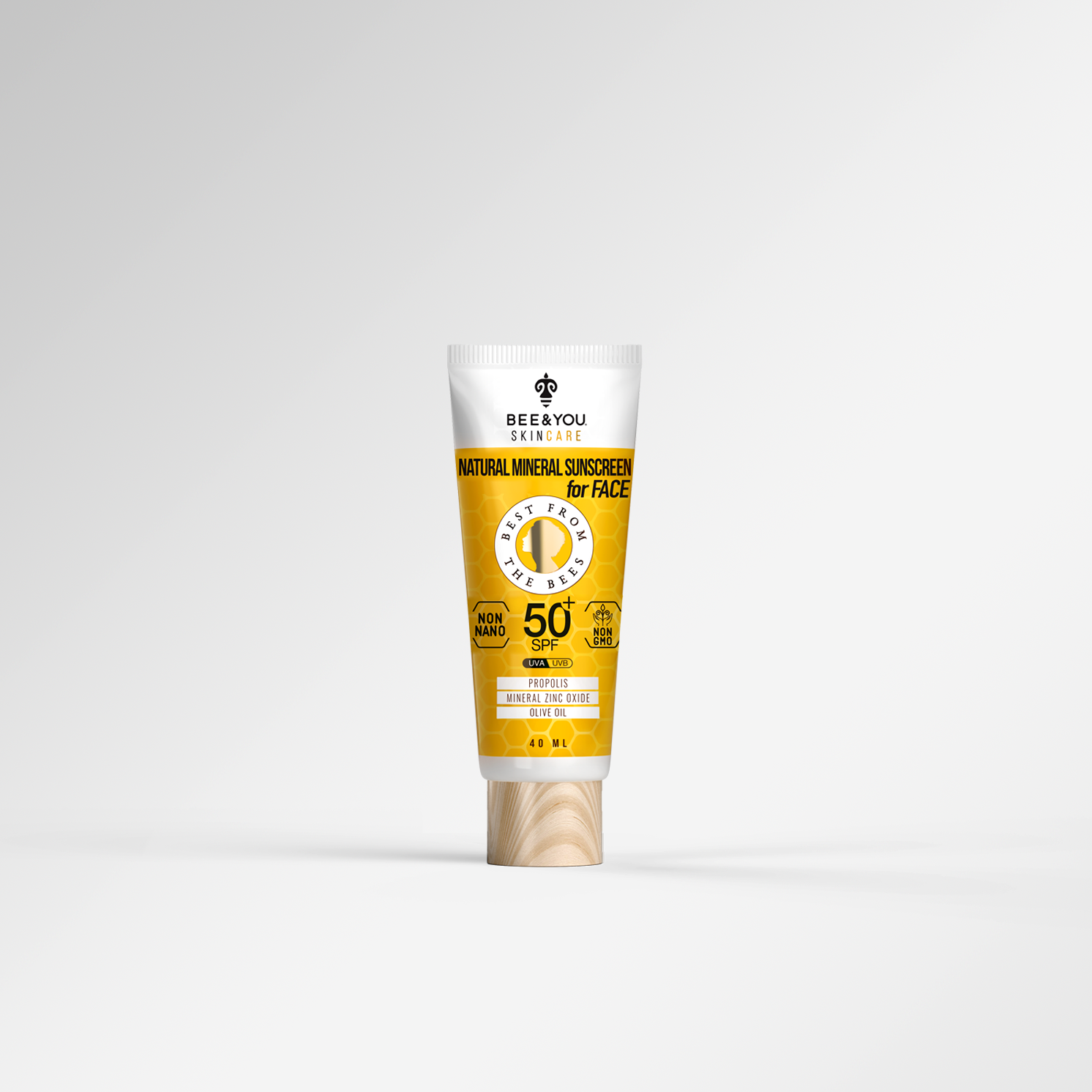 BEEYOU Skincare Natural Mineral Sunscreen for Face SPF 50 +