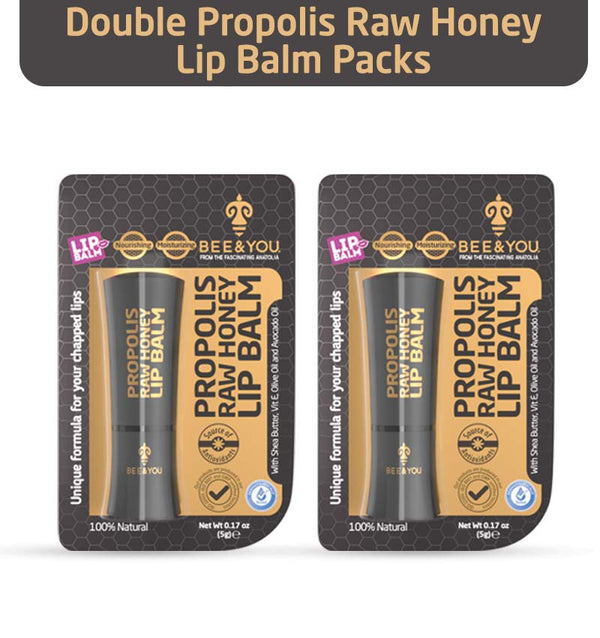 Double Propolis Raw Honey Lip Balm Set