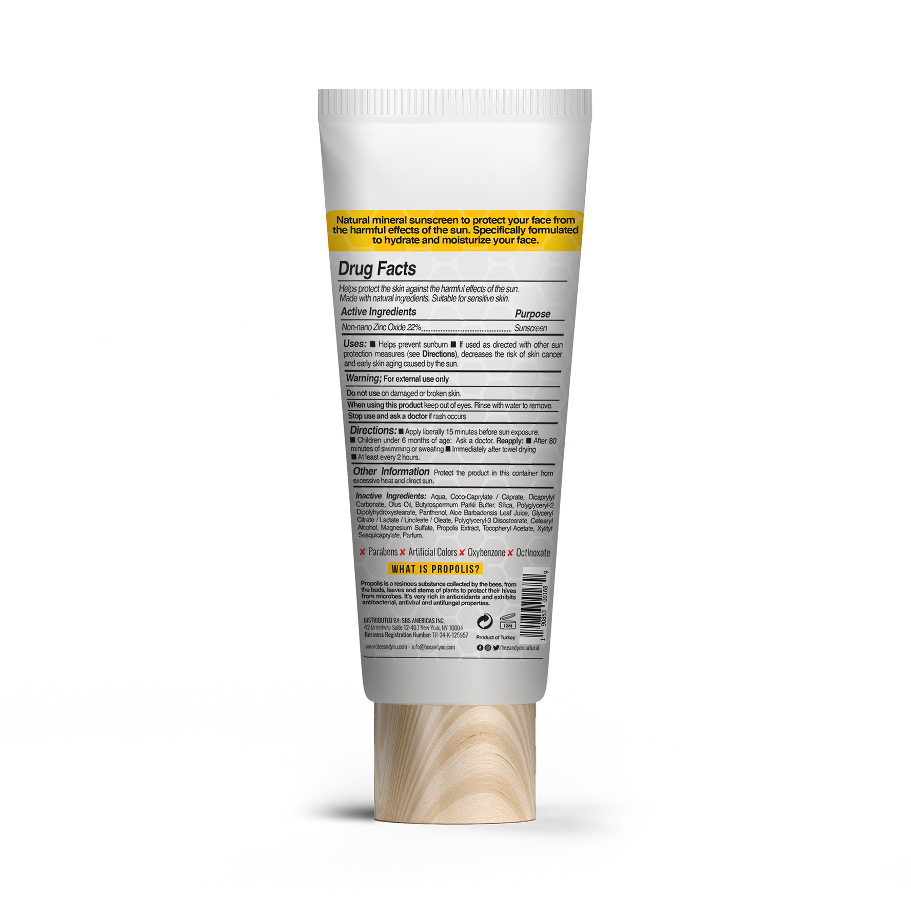BEE&YOU Skincare Natural Mineral Sunscreen SPF 30 +