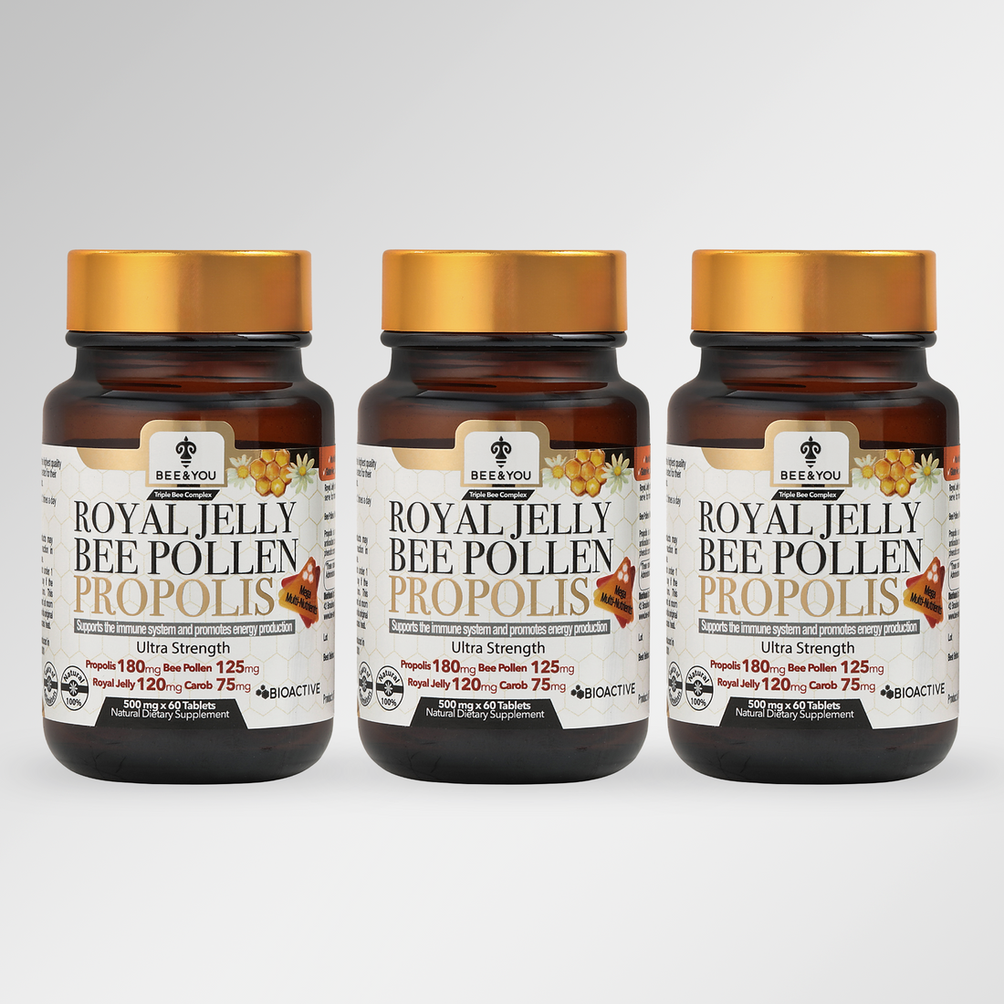 Triple Royal Jelly Propolis Bee Pollen Tablets