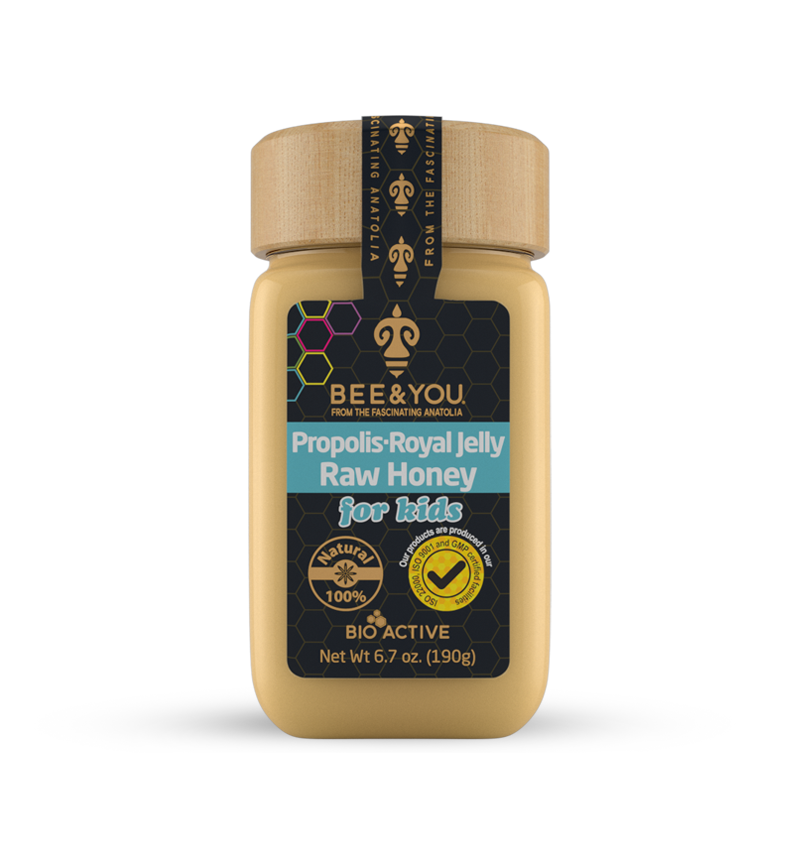 Organic Royal Jelly Raw Honey Propolis Mix for Kids