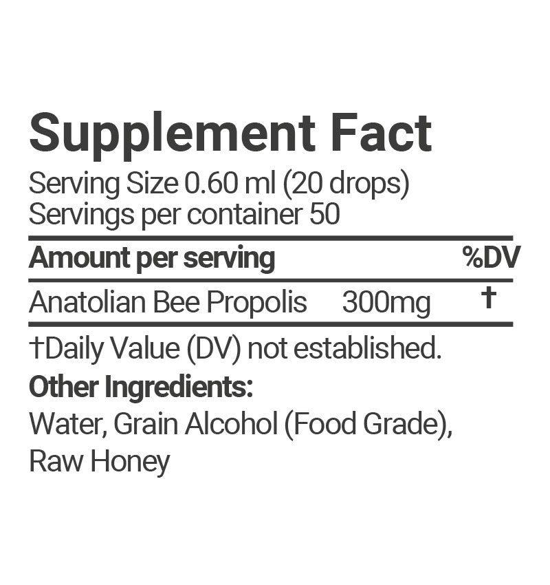 Propolis 50% Pure Liquid Extract - Ultra Plus Potency