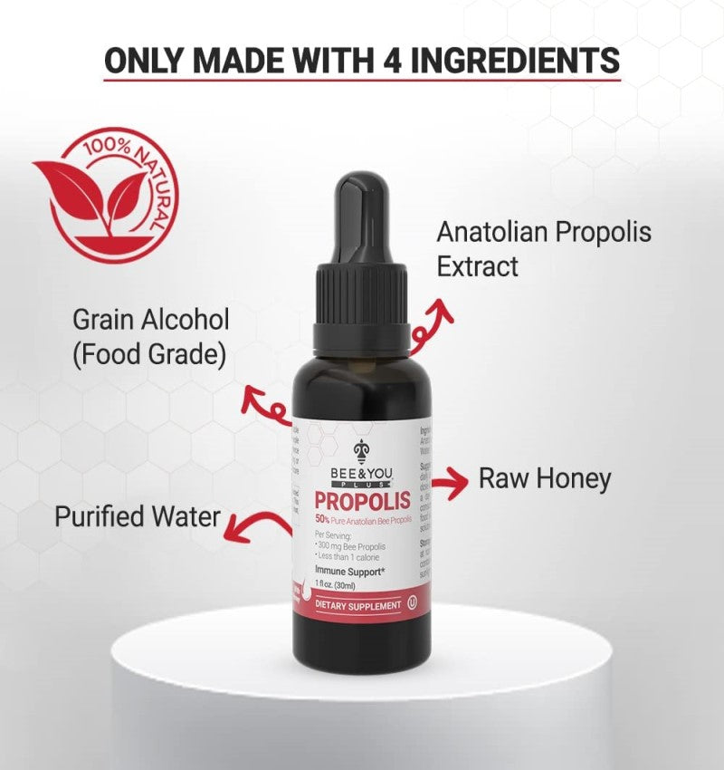 Propolis 50% Pure Liquid Extract - Ultra Plus Potency