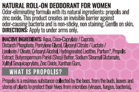 BEE&YOU Skincare Natural Roll-on Deodorant for Women