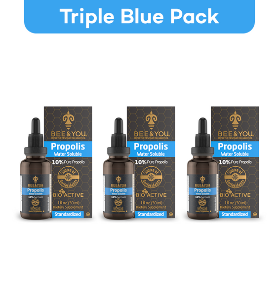 Blaues Dreifach-Paket